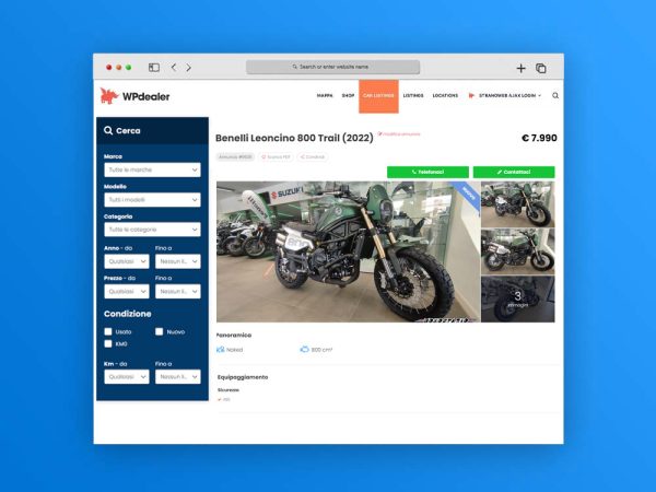 wpdealer motocycles wordpress